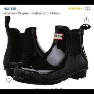 Low black hunter boots